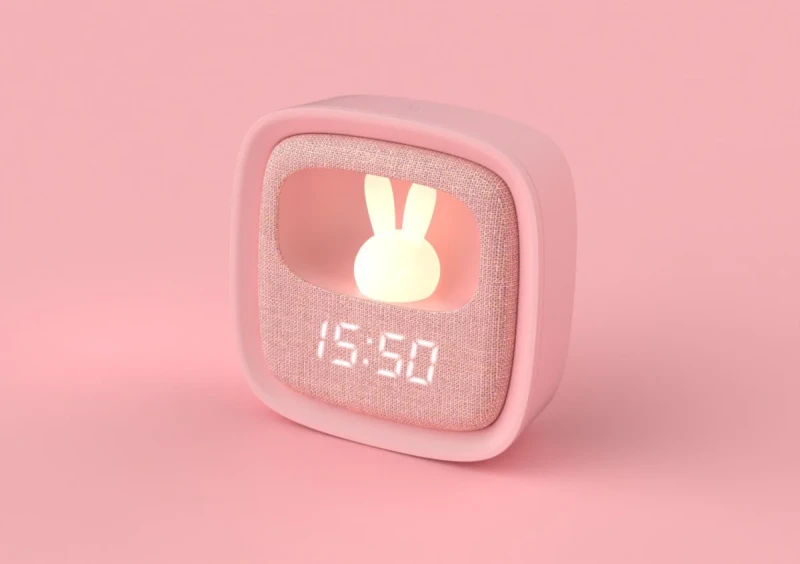 Budzik z lampką Billy MOB - jasnoróżowy - Mobility On Board