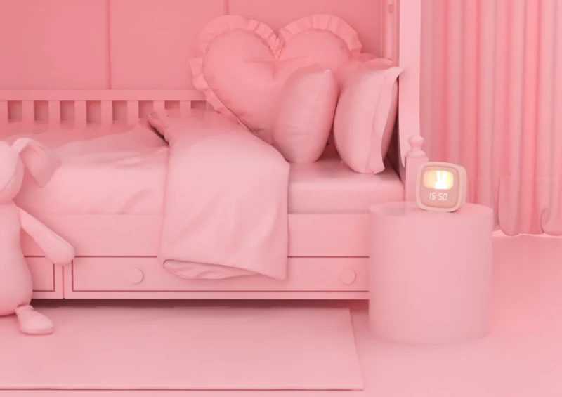 Budzik z lampką Billy MOB - jasnoróżowy - Mobility On Board