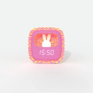 Budzik z lampką Billy MOB - różowa zebra - Mobility On Board