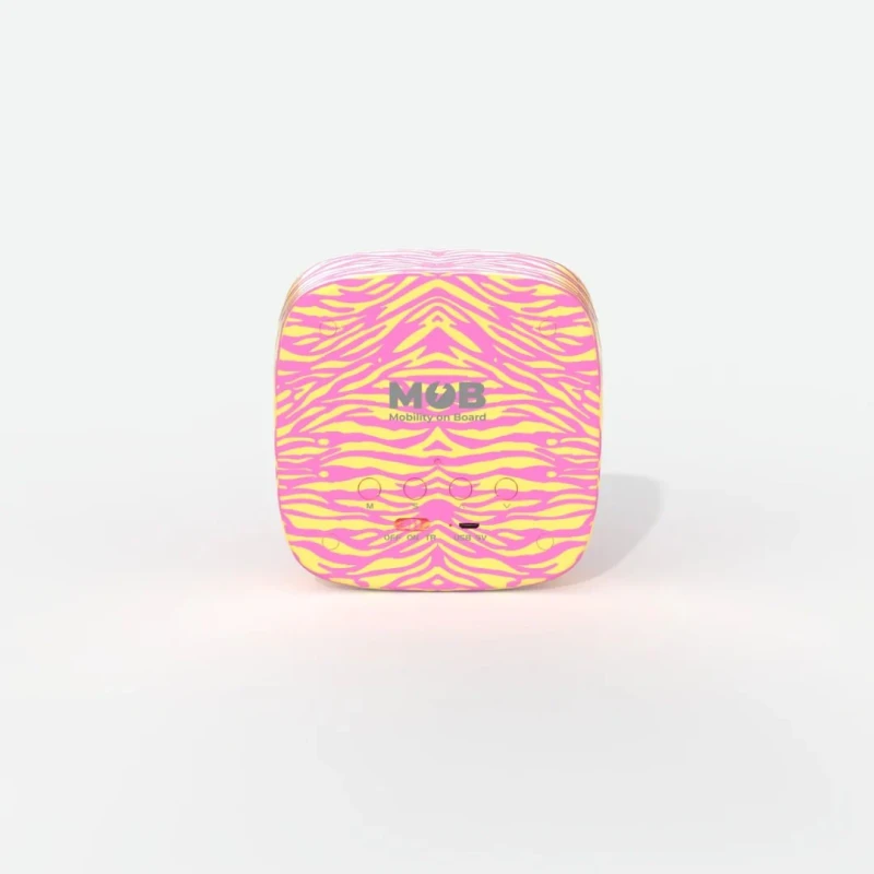 Budzik z lampką Billy MOB - różowa zebra - Mobility On Board