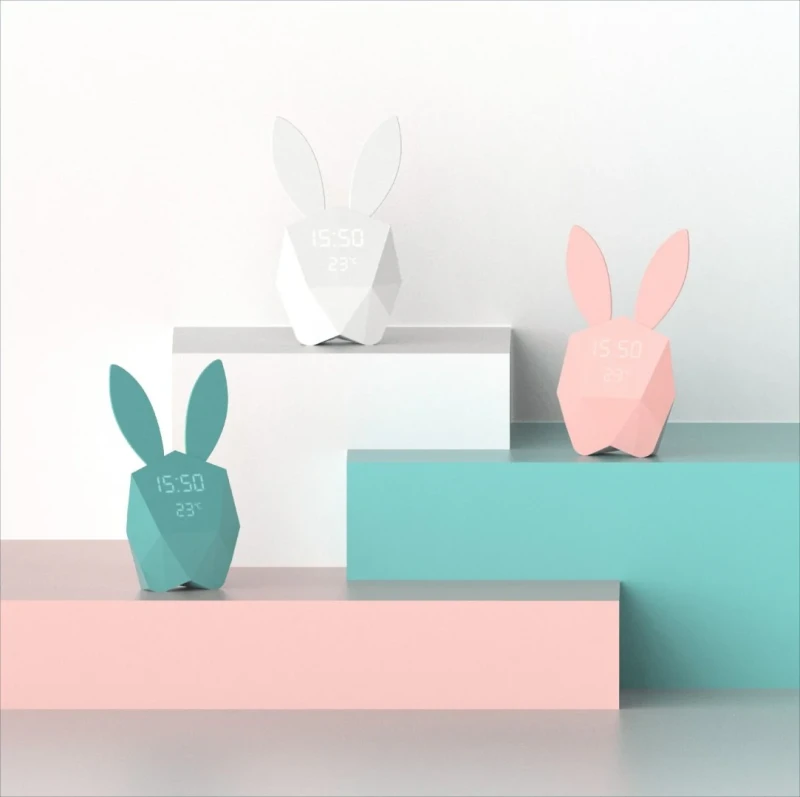 Budzik z lampką i aplikacją na smatfona Cutie MOB - niebieski - Mobility On Board