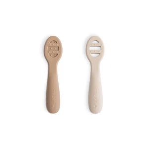 Pierwsze Łyżeczki dla Niemowląt 2-pack Natural/Shifiting Sand Mushie 