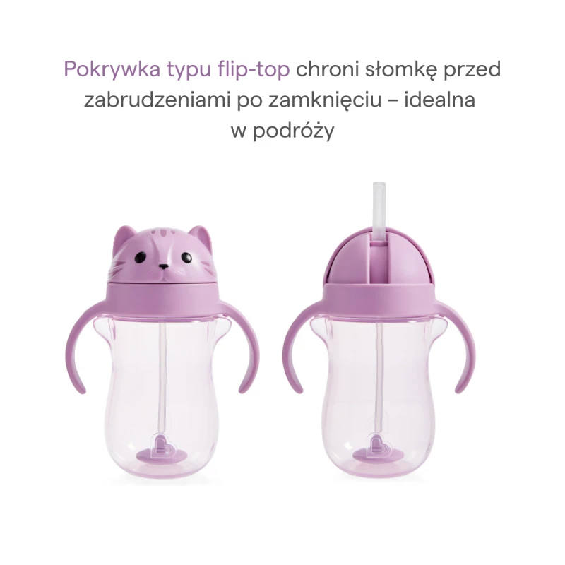 Kubek niekapek ze słomką kotek 296 ml Munchkin