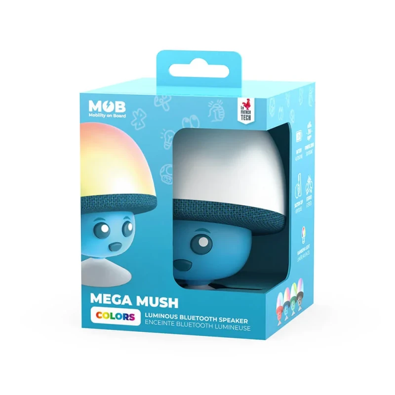 Świecący głośnik bezprzewodowy Mega Mush Niebieski Mobility On Board MOB