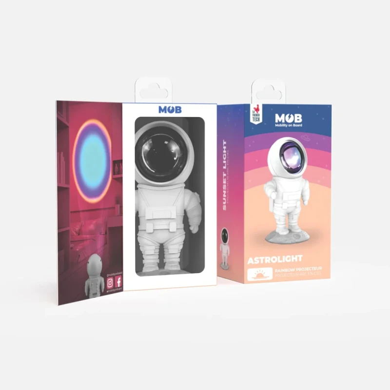 Lampka projekcyjna Astronauta Niebieska Tęcza Mobility On Board MOB