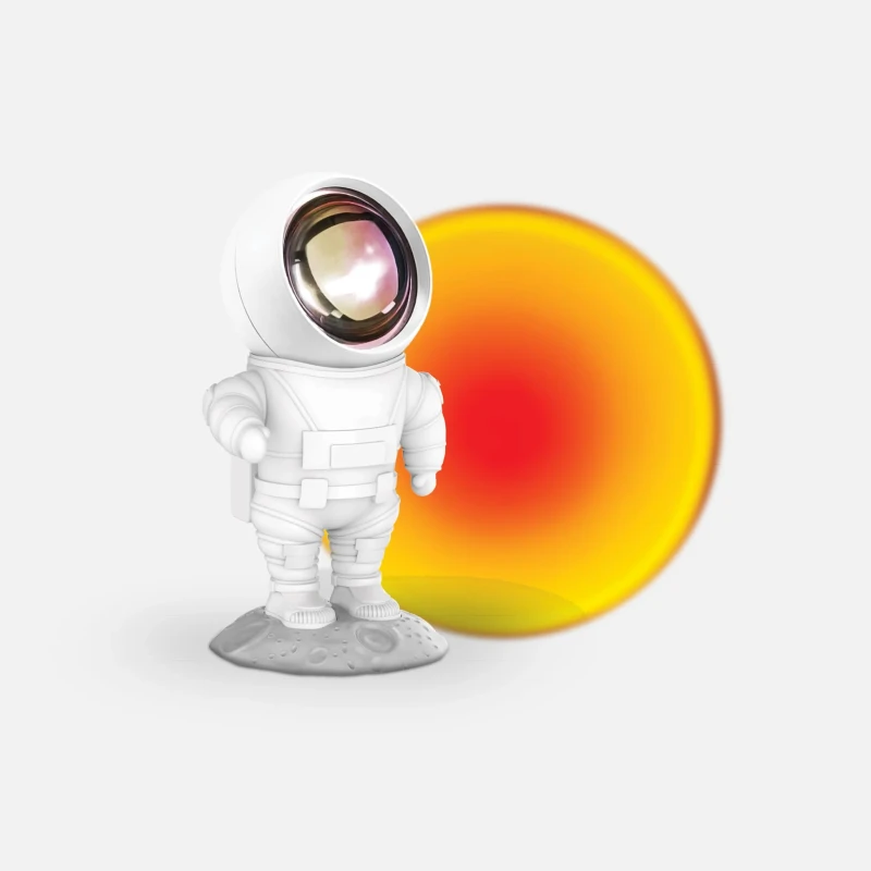 Lampka projekcyjna Astronauta Pomarańczowy Zachód Słońca Mobility On Board MOB