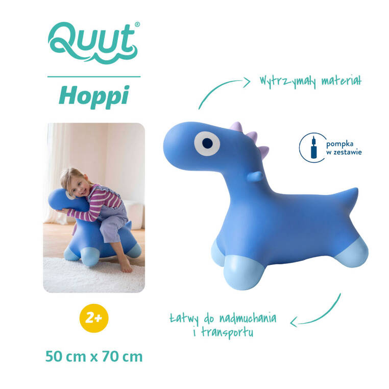 Skoczek Hoppi Dino Cosmic Blue Quut