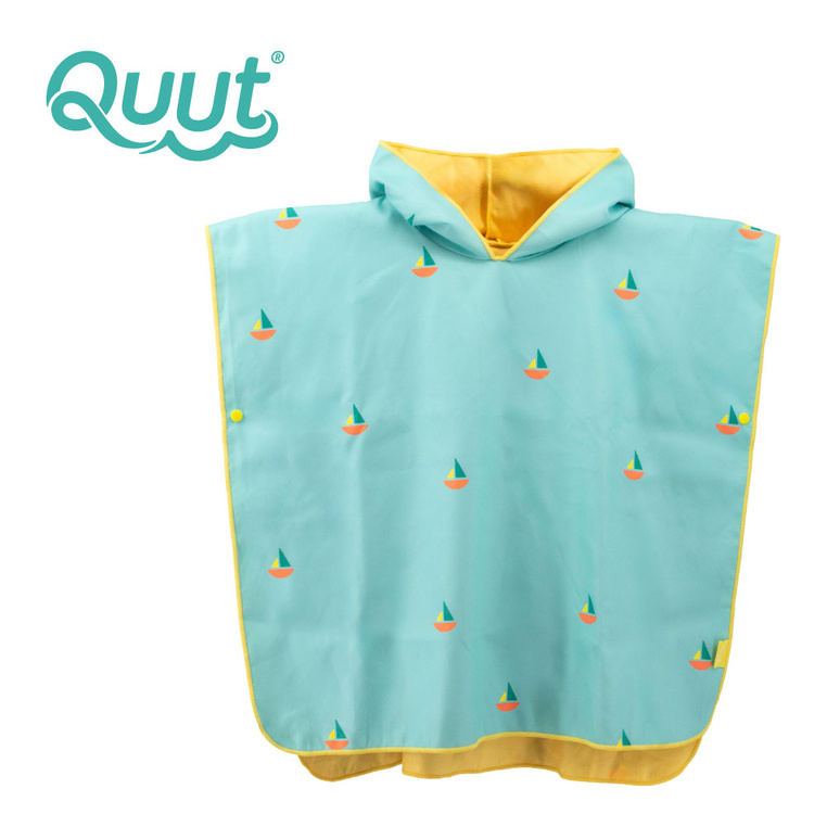 Dwustronne poncho kąpielowe dla dzieci Banana Blue Quut