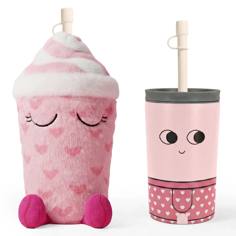 Butelka termiczna w pluszowym etui Fuzzie Lulu Shake 360 ml Asobu