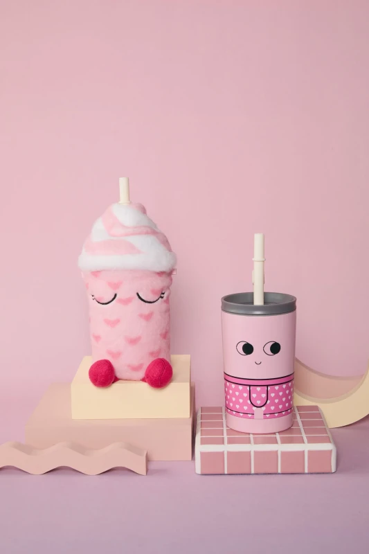 Butelka termiczna w pluszowym etui Fuzzie Lulu Shake 360 ml Asobu