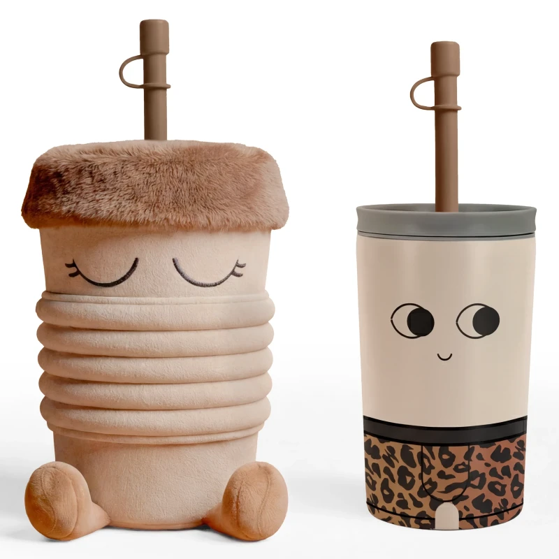Butelka termiczna w pluszowym etui Fuzzie Brewster Kawa 360 ml Asobu