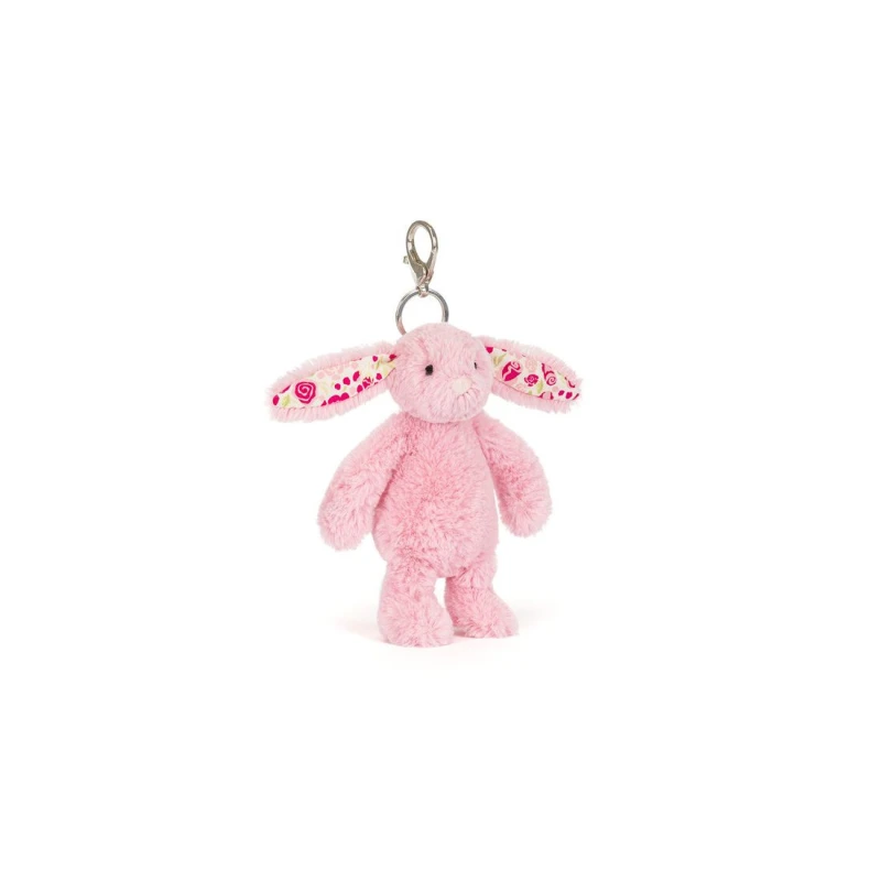 Breloczek Króliczek Różowy z Kwiecistymi Uszami 18 cm Jellycat