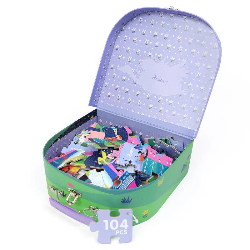 Puzzle dla dzieci w walizce Śpiąca Królewna (104 el.) mideer