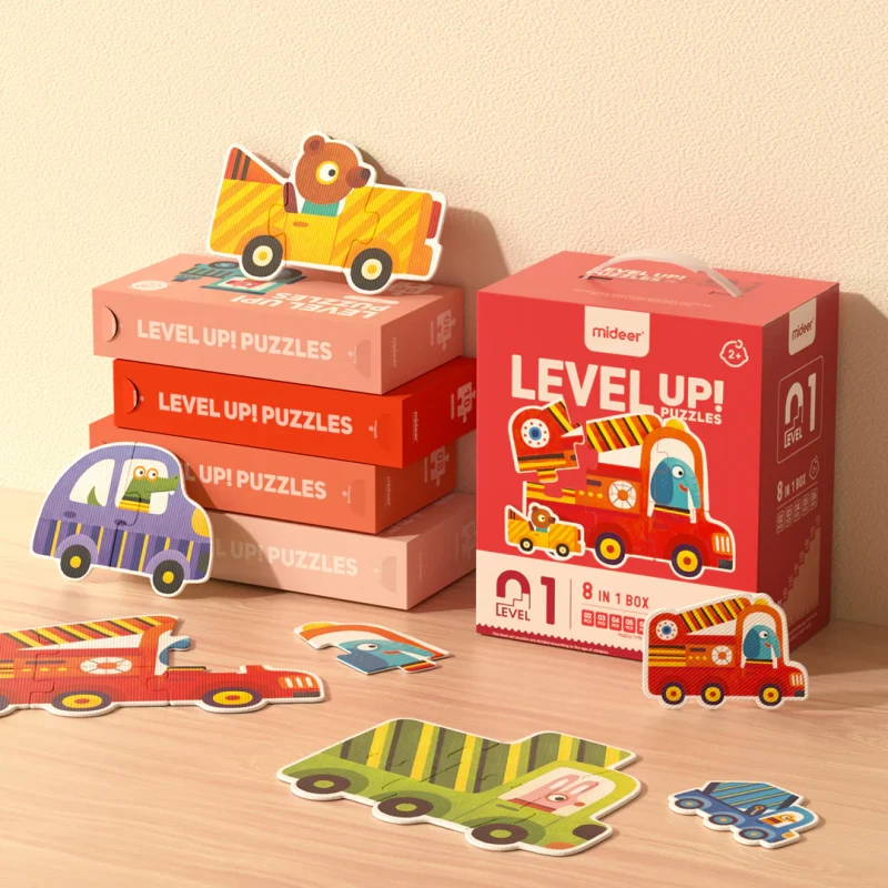 Puzzle dziecięce Level Up! 1 Pojazdy mideer
