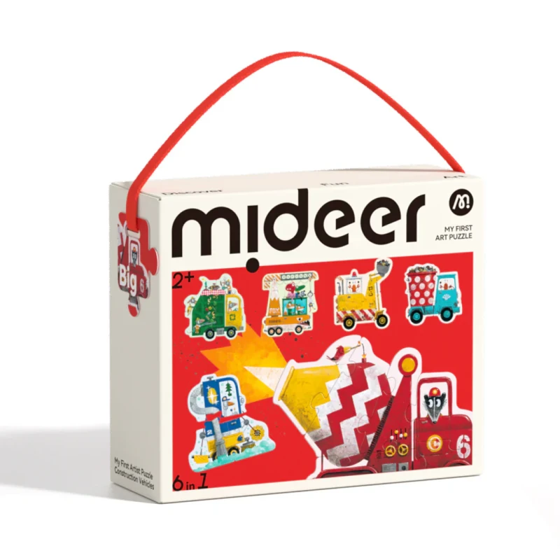 Moje pierwsze puzzle 6w1 Pojazdy na budowie mideer