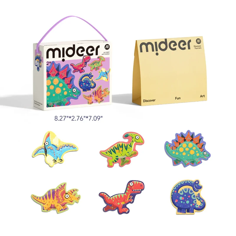 Moje pierwsze puzzle 6w1 Dinozaury mideer