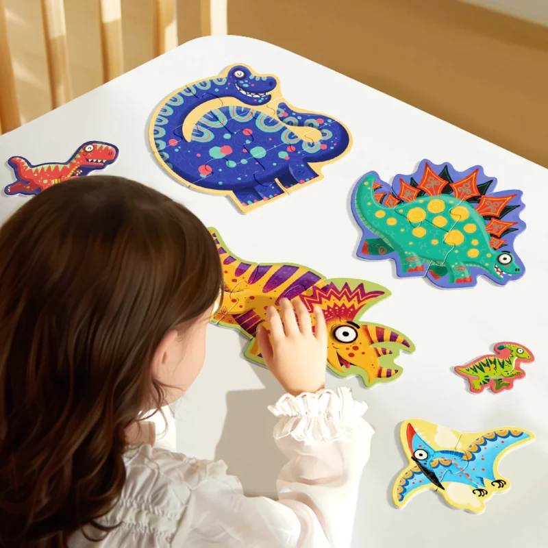 Moje pierwsze puzzle 6w1 Dinozaury mideer