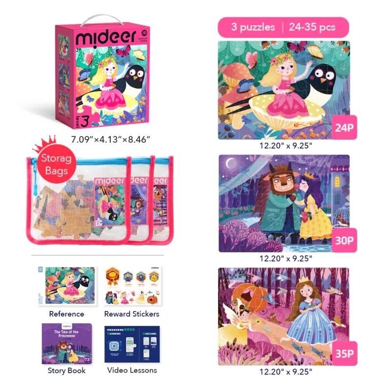Puzzle dziecięce Level Up! 3 Princess Romance mideer