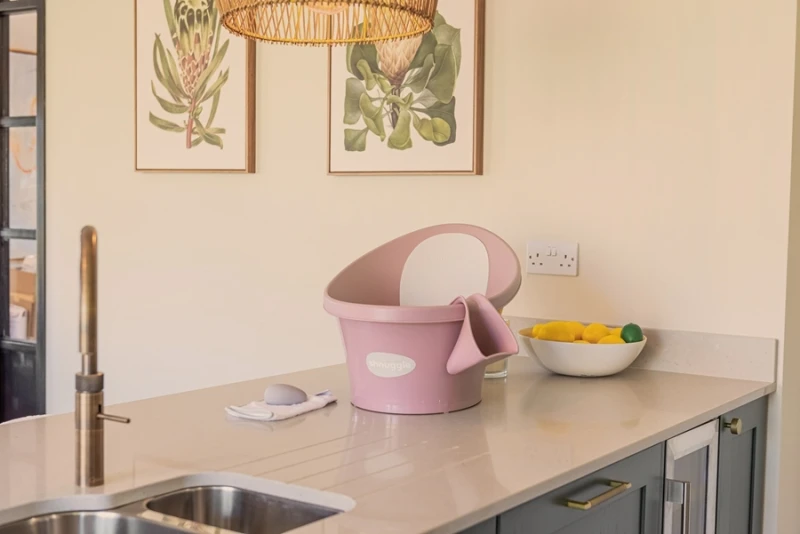 Wanienka dla Niemowlaka z Odpływem Baby Blossom Pink Shnuggle