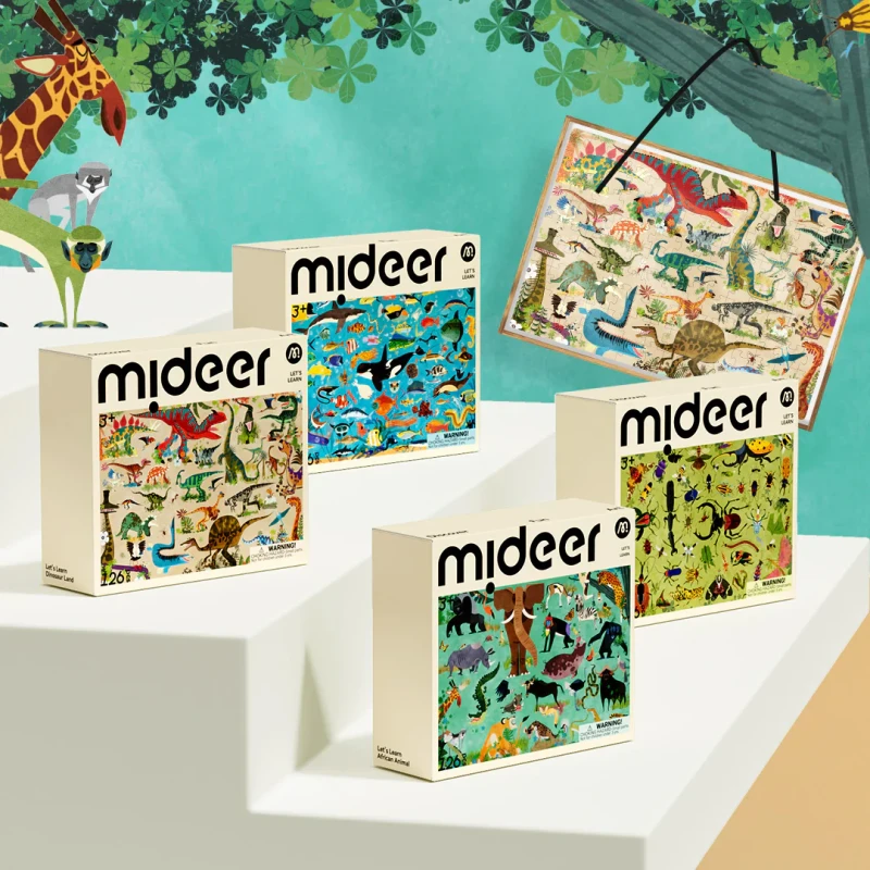 Puzzle Uczmy się! Owady świata (126 el.) mideer