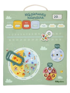 Miękka tablica aktywizująca "Mój pierwszy kalendarz" 3 lata+ Lilliputiens