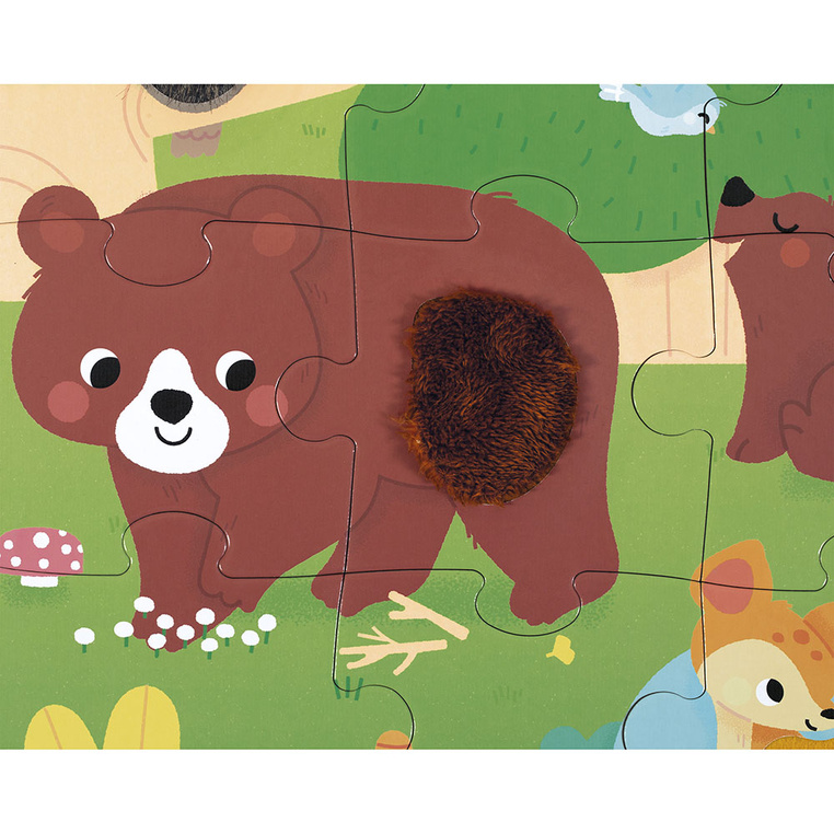 Puzzle sensoryczne dotykowe Las 20 el. 2+ Janod