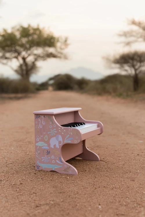 Drewniane pianino różowe Safari Friends FSC Little Dutch