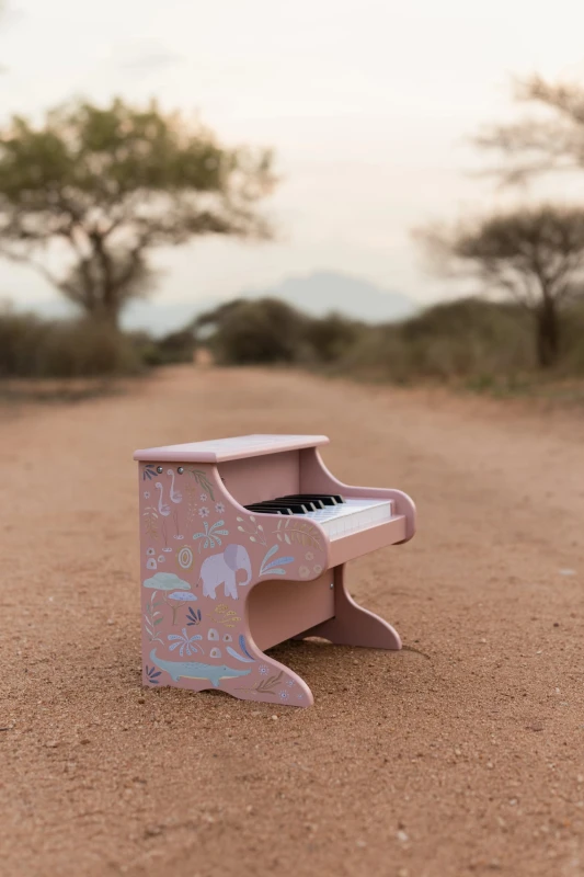 Drewniane pianino różowe Safari Friends FSC Little Dutch
