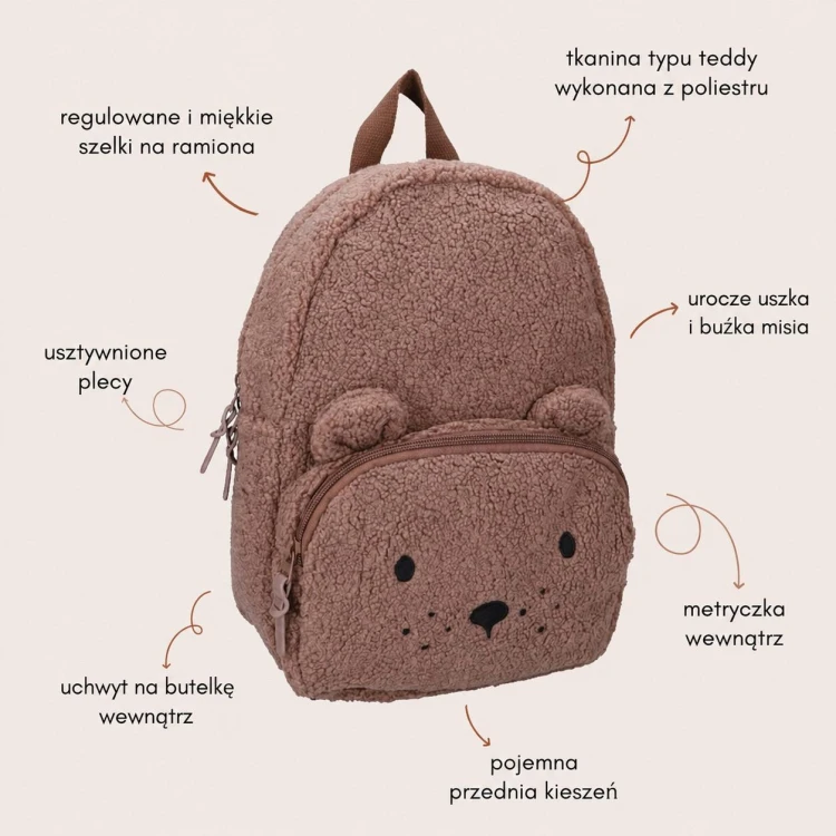 Plecak dla dzieci Comfort FriendsTeddy Bear brown KIDZROOM