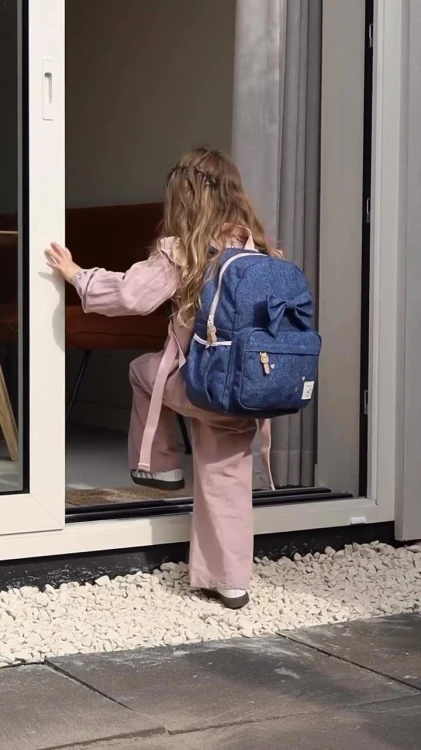 Plecak dla dzieci L Bow blue jeans KIDZROOM