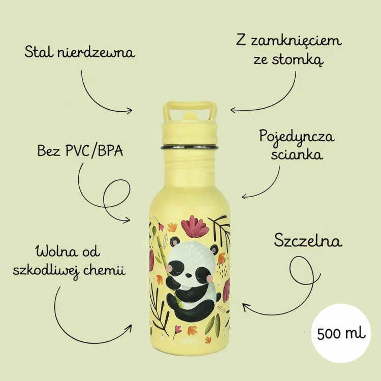 Butelka na wodę bidon 500 ml Panda SASSI