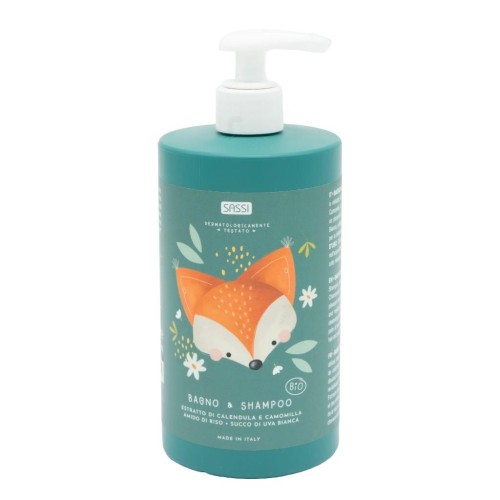 Płyn do kąpieli i szampon 2w1 500 ml Lisek Sassi