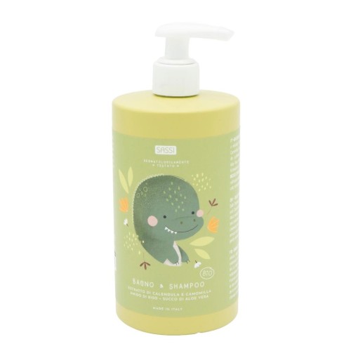Płyn do kąpieli i szampon 2w1 500ml Dino Sassi