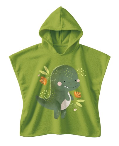 Okrycie kąpielowe z kapturem 100% cotton Dinozaur SASSI