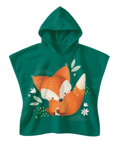 Okrycie kąpielowe z kapturem 100% cotton Lisek SASSI