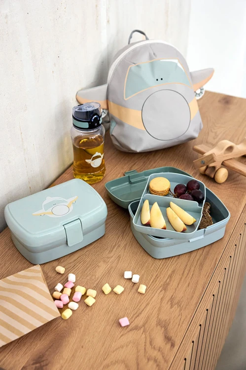 Lunchbox z wkładką śniadaniówka Tiny Drivers Samolot Lassig