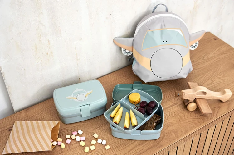 Lunchbox z wkładką śniadaniówka Tiny Drivers Samolot Lassig