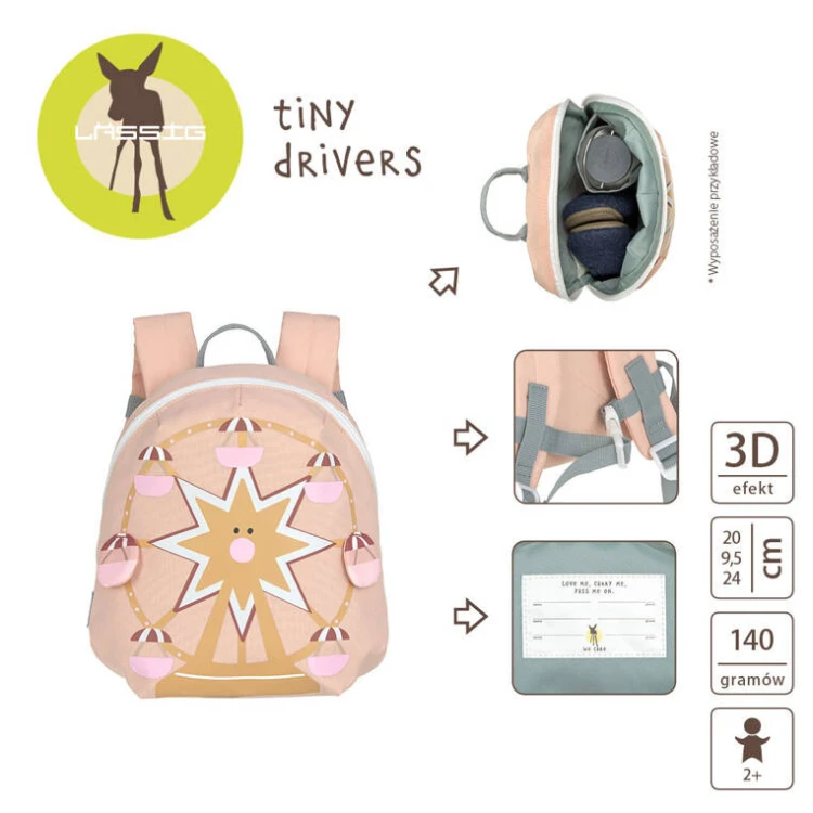 Plecak mini Tiny Drivers Diabelski młyn Lassig