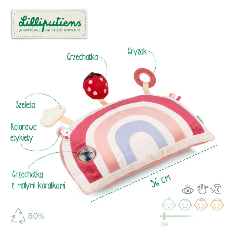 Poduszka aktywizująca wielofunkcyjna Jednorożec Lena 3m+ Lilliputiens