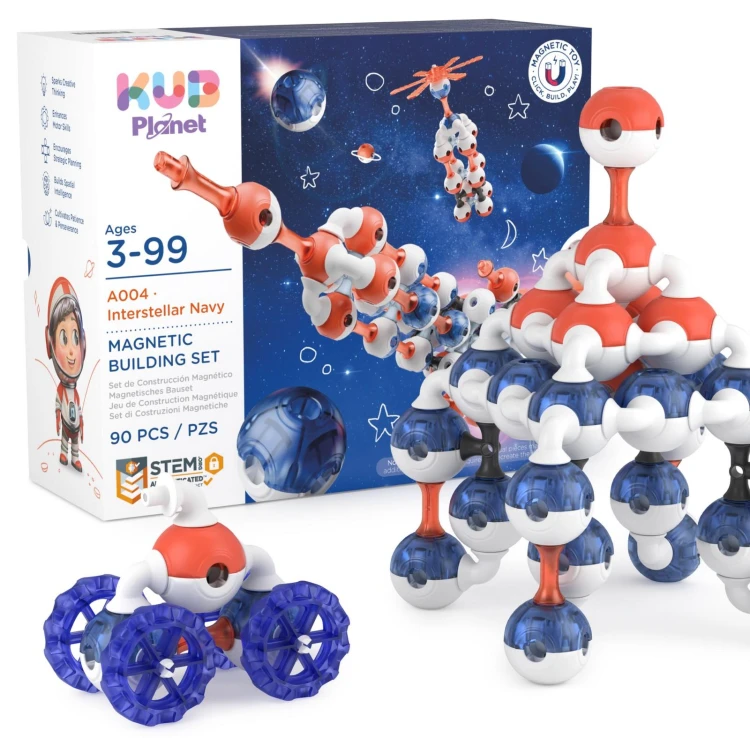 Magnetyczne klocki konstrukcyjne 3D 90 KUB Planet
