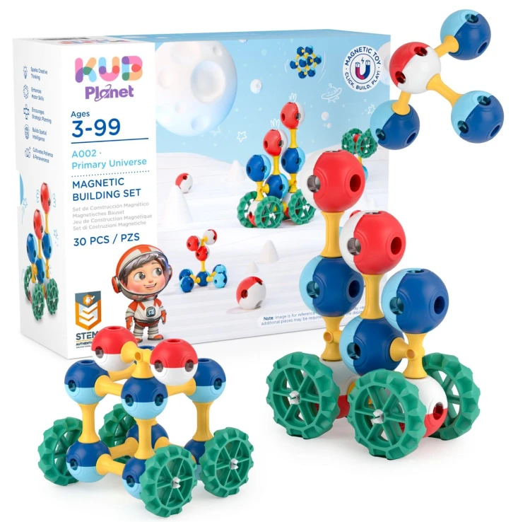 Magnetyczne klocki konstrukcyjne 3D 30 KUB Planet