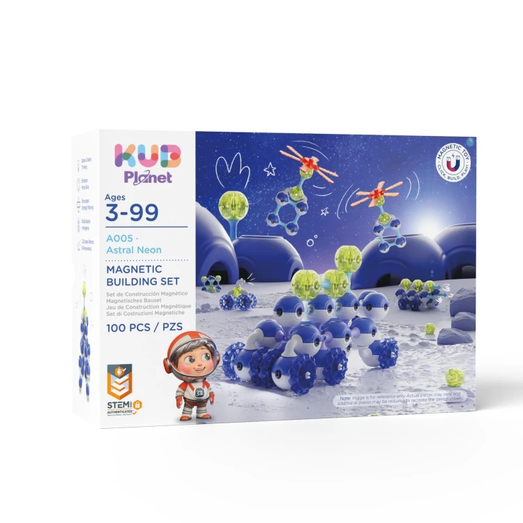 Magnetyczne klocki konstrukcyjne 3D 100 KUB Planet