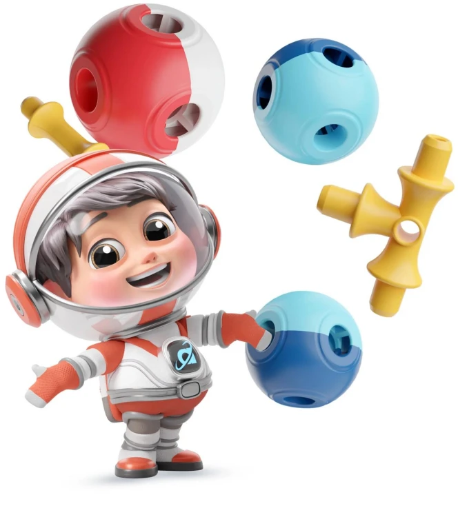 Magnetyczne klocki konstrukcyjne 3D 100 KUB Planet