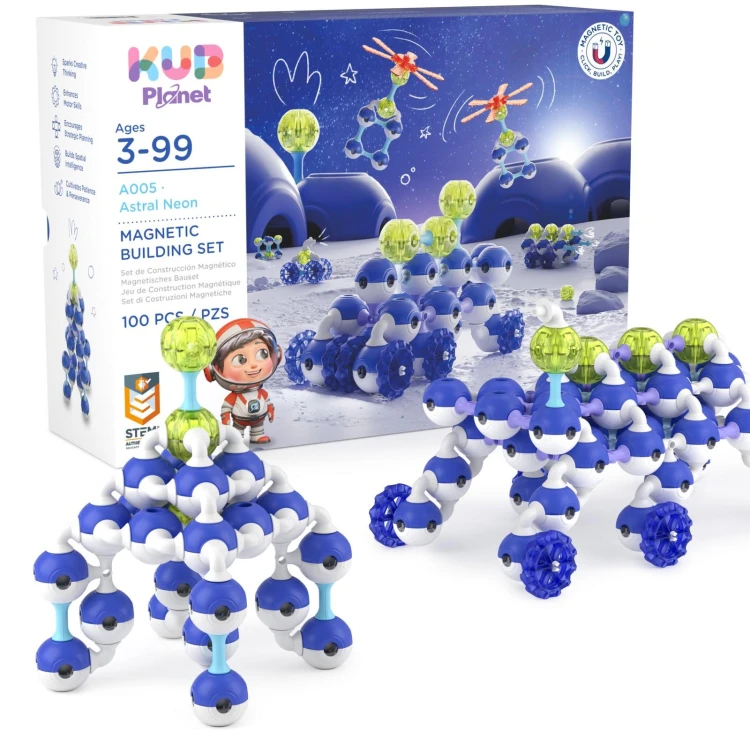 Magnetyczne klocki konstrukcyjne 3D 100 KUB Planet