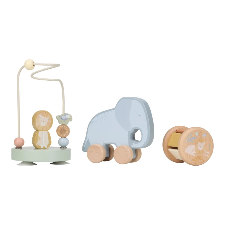 Drewniany zestaw prezentowy Safari Friends FSC Little Dutch