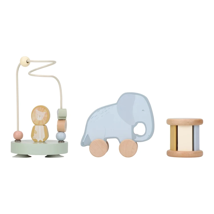 Drewniany zestaw prezentowy Safari Friends FSC Little Dutch