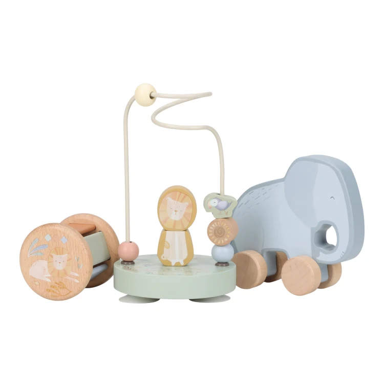 Drewniany zestaw prezentowy Safari Friends FSC Little Dutch