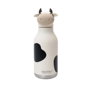 Butelka termiczna ze słomką Bestie Krowa 460 ml Asobu