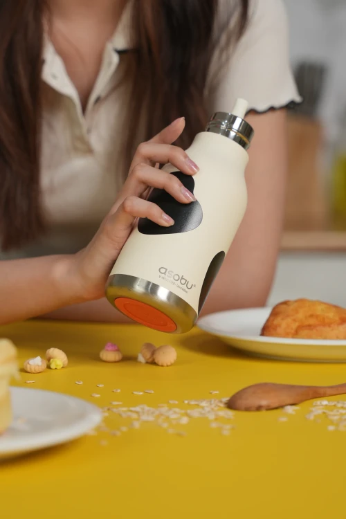 Butelka termiczna ze słomką Bestie Krowa 460 ml Asobu