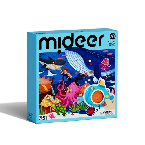 Sekretne puzzle z okularami 3D Ocean 35 elementów mideer